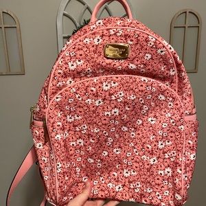 Pink Floral Michael Kors Backpack